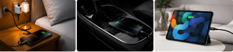 USB-C cable for power bank and car charger