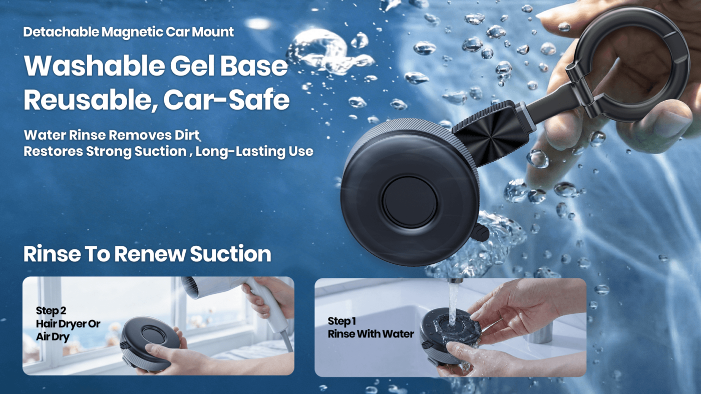 Detachable Magnetic Car Phone Mount