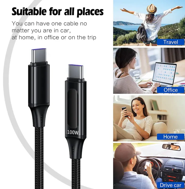 100W-high-density-nylon-braided-C-to-C-cable-with-LED-digital-display