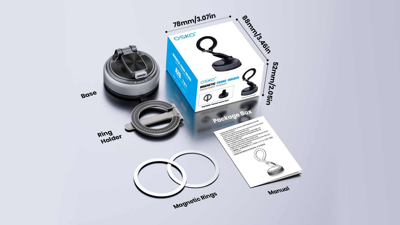 Detachable Magnetic Car Phone Mount
