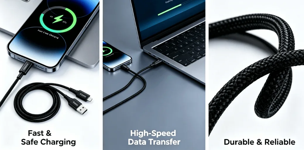 USB-A to USB-C cable