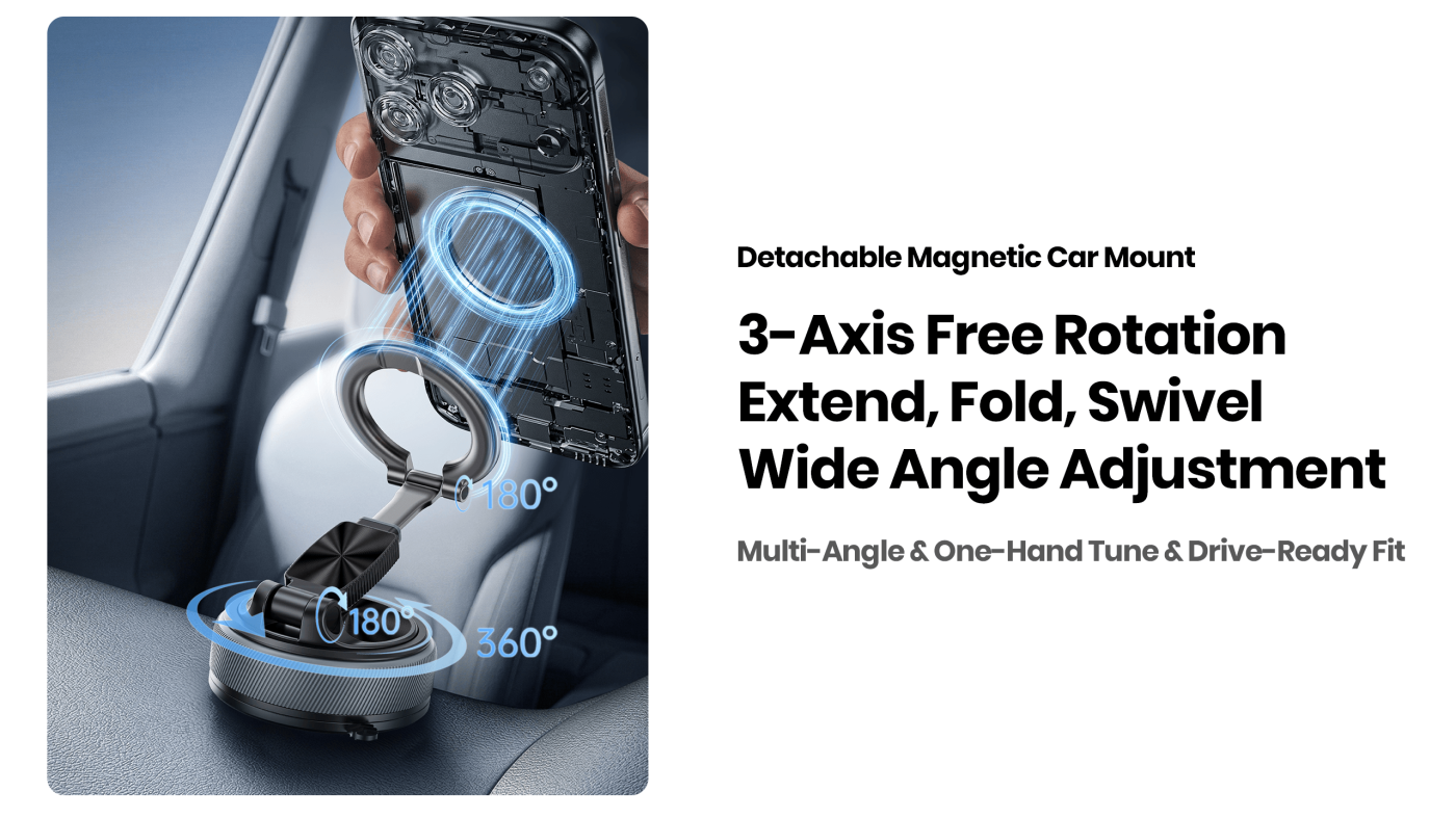 Detachable Magnetic Car Phone Mount