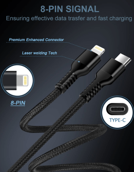 10 Foot USB C to Lightning Cable