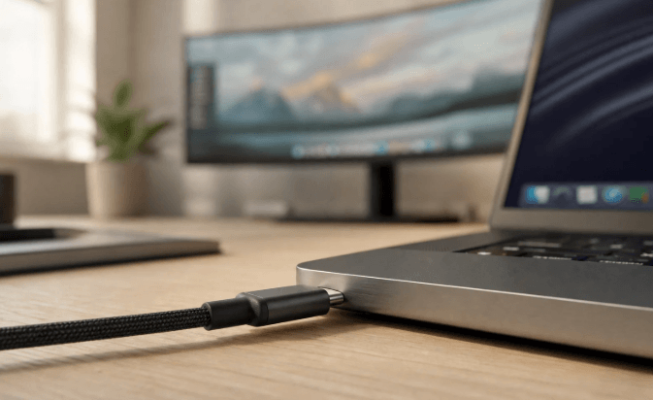 What USB-C cable length options are available for laptops