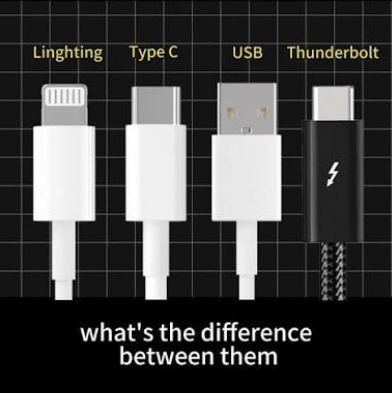 USB-C vs lightning vsThunderbolt