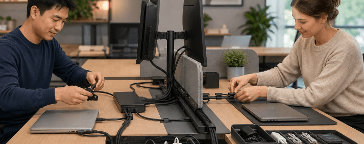 Best USB-C Cable Solution for Office Desk Setups