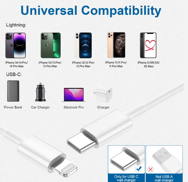 usb-c to lightning cable for iphone 12